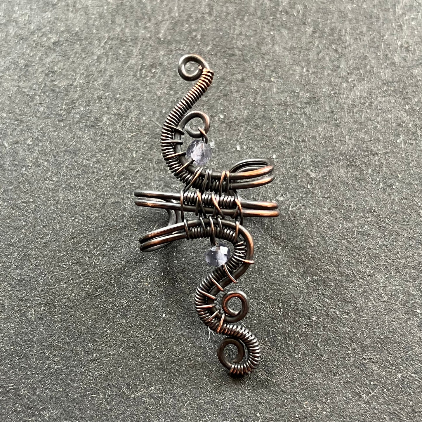 copper iolite ear cuff no piercing