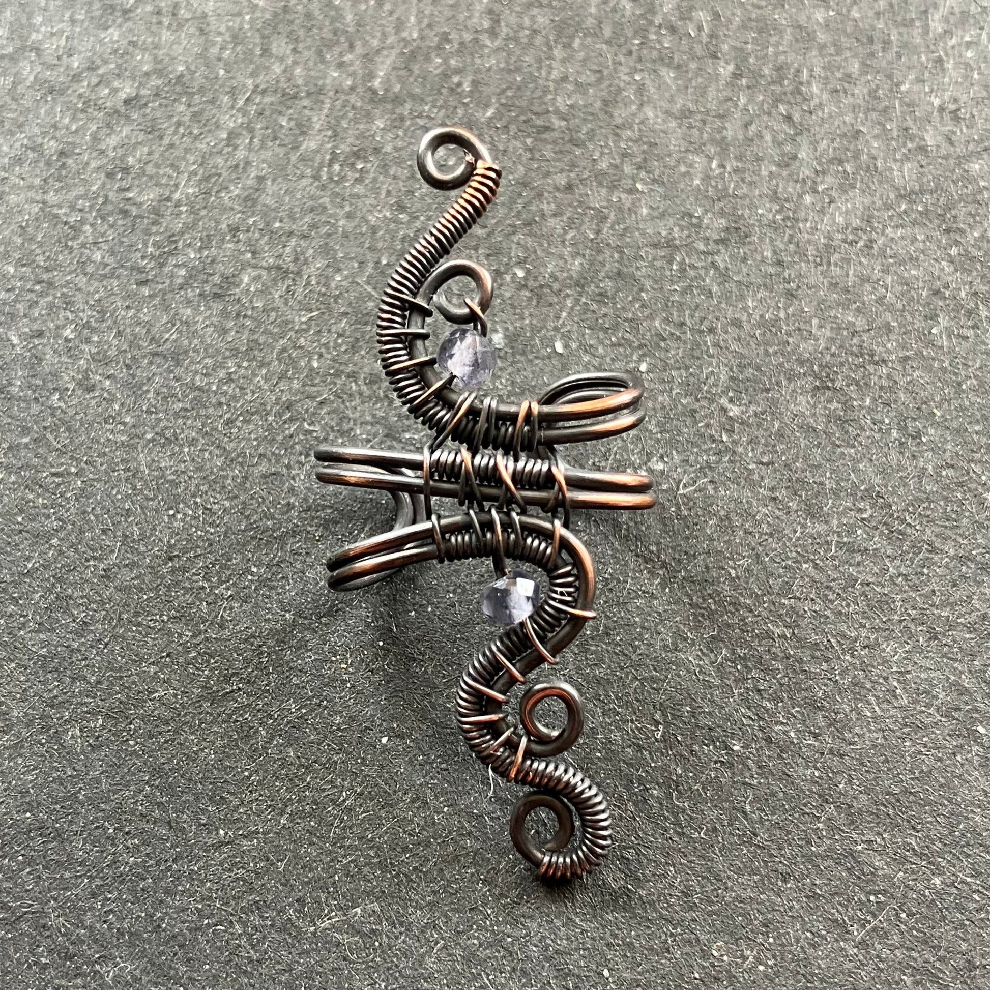 copper iolite ear cuff no piercing