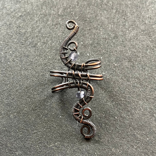 copper iolite ear cuff no piercing