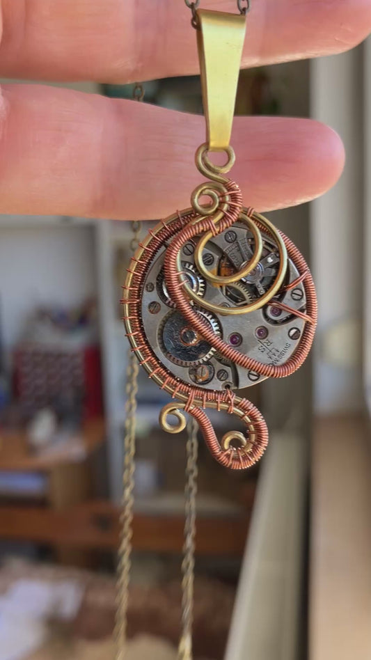 Steampunkcopper brass necklace