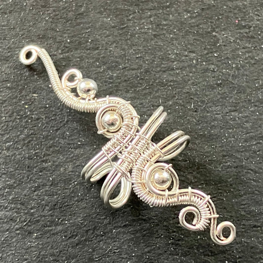 silver plated big ear cuff
