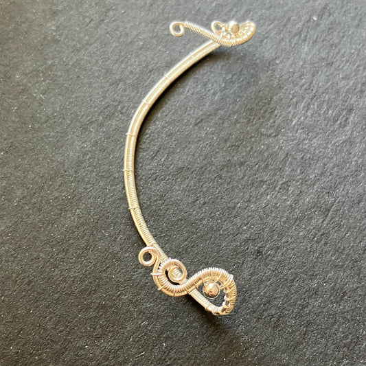 silver plated no piercing ear wrap