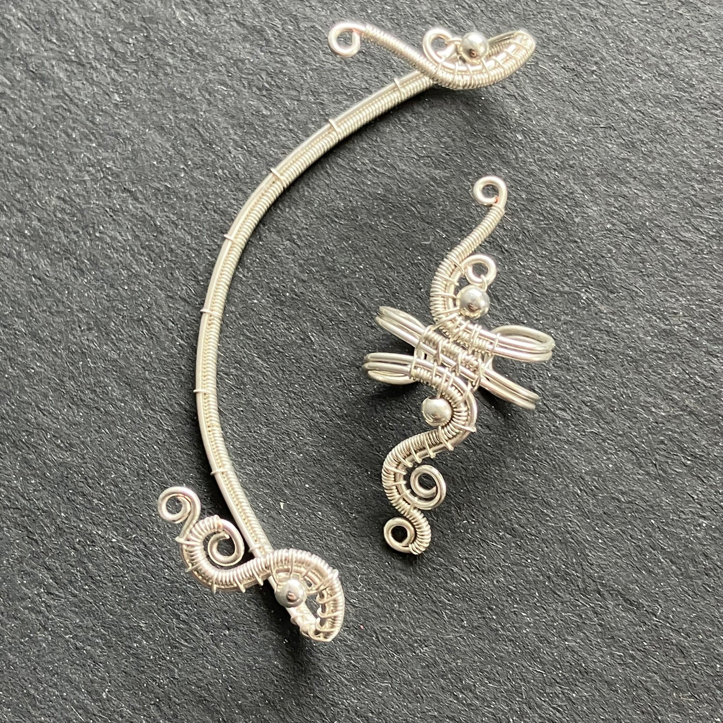 silverplated ear cuff and ear wrap bundle
