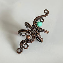 Load image into Gallery viewer, copper wire wrapped earcuff 
