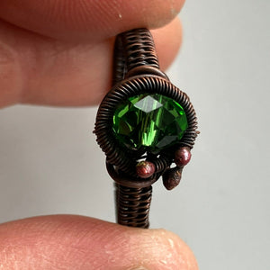 FREEDOM copper green ring