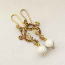 Load image into Gallery viewer, MOON PRINCESS steampunk earrings
