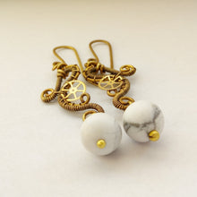 Load image into Gallery viewer, MOON PRINCESS steampunk earrings
