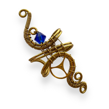 Load image into Gallery viewer, steampunk blue ear cuff
