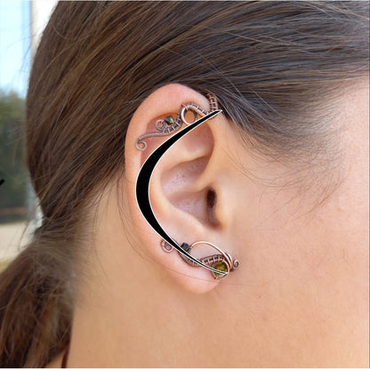 PHOENIX copper ruby ear wrap